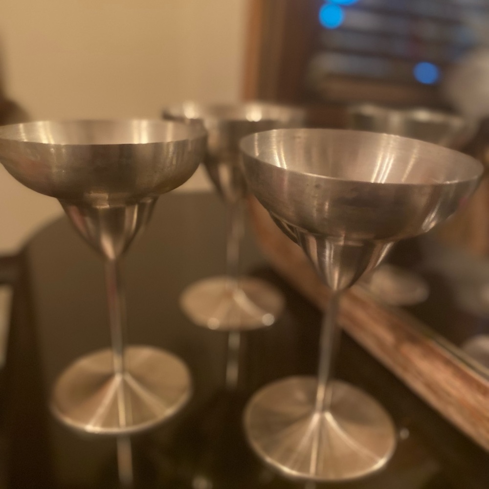 Stainless steel Margarita glasses (3)